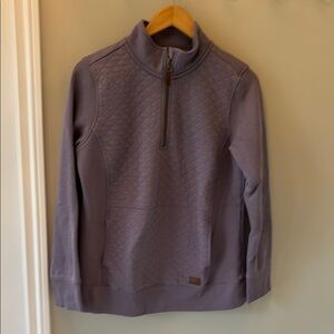 L.L. Bean Quilted Sweatshirt 1/4 Zip Pullover Long Sleeve Women's Tall